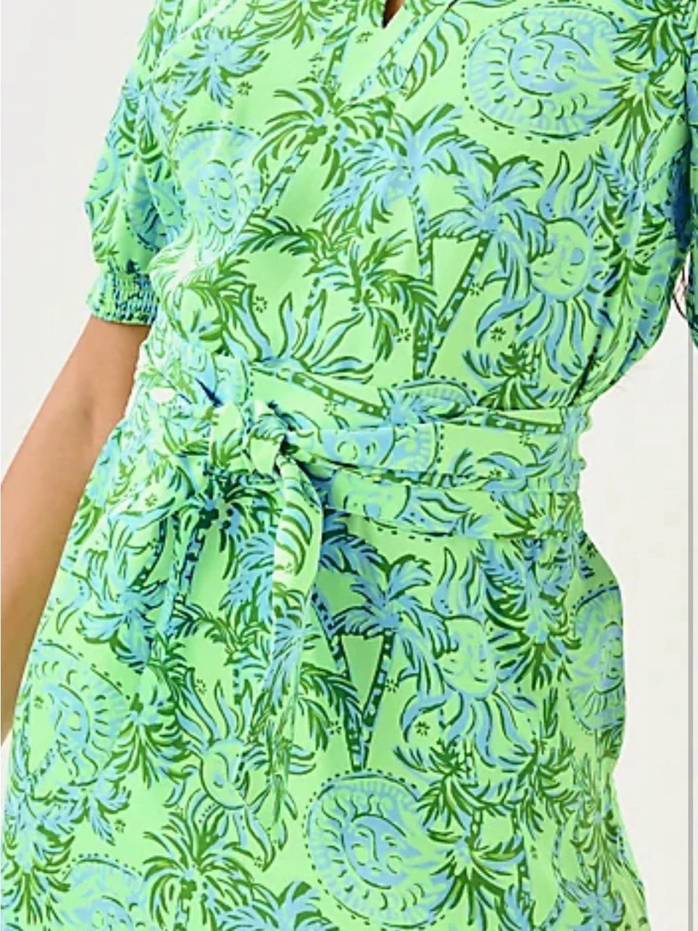 Lilly Pulitzer Sydnee Dress Floral Mini Green & Blue Size 6 NWT - Picture 6 of 9